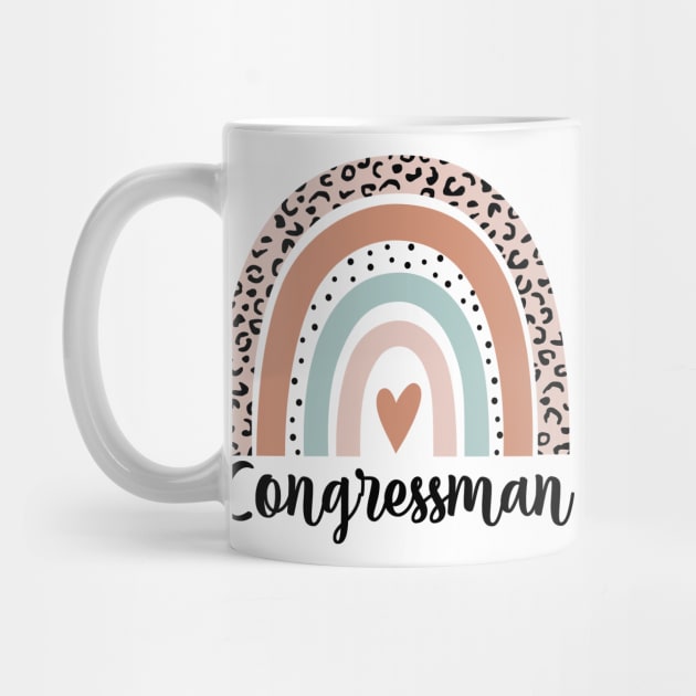 Congressman Rainbow Leopard Funny Congressman Gift by HeroGifts